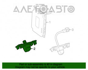 Camera de vizionare spate pentru Toyota Sienna 11-16 cu un ciob în geam.