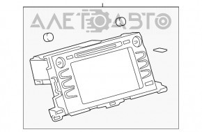 Магнитофон радио Toyota Highlander 14-16 большой дисплей