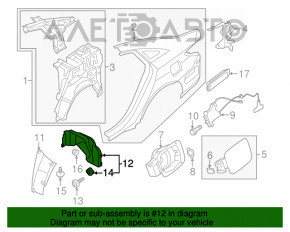 Aripa spate dreapta pentru Hyundai Sonata 11-15 hibrid