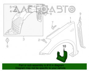 Bara de noroi din față dreapta pentru Kia Forte 4d 14-18, nouă, originală