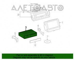 Navigație computer Lexus RX300 RX330 RX350 RX400h 04-09 zgârieturi