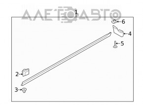 Bara de noroi spate dreapta pentru Hyundai Santa FE Sport 13-18