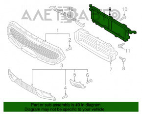 Suport pentru deflectorul radiatorului Kia Niro 17-19 HEV, PHEV