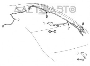 Antena satelit Lexus ES300h ES350 13-18