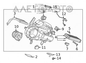 Печка задняя в сборе Toyota Highlander 20-22 3.5