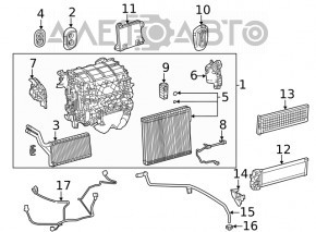 Корпус печки голый Toyota Highlander 20-22 3.5