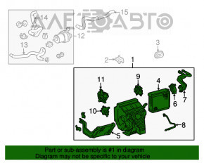 Corpul de aer condiționat gol, partea stângă a unui Lexus RX400h 04-09.