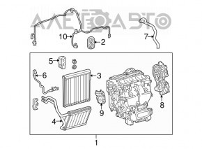 Корпус голый кондиционер, левая часть Lexus RX450h 10-15