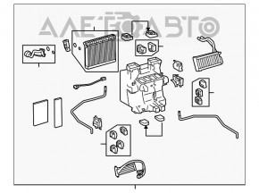 Печка в сборе Lexus LS460 07-12 с задней печкой