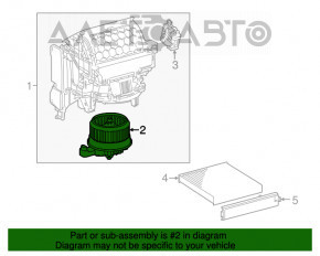 Motorul ventilatorului de încălzire pentru Lexus NX200t NX300 NX300h 15-21