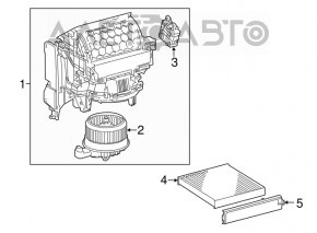 Motorul ventilatorului de încălzire pentru Lexus NX200t NX300 NX300h 15-21