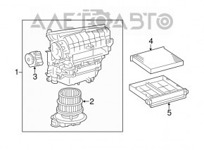 Motorul ventilatorului de încălzire pentru Lexus IS 14-20