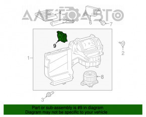 Actuatorul motorului pentru ventilarea cuptorului Toyota Camry v55 15-17 usa 63800-0172-4733.