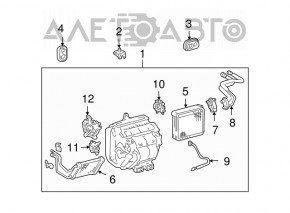 Actuator motor pentru acționarea sistemului de încălzire și aer condiționat, dreapta, pentru Lexus RX300 RX330 RX350 RX400h 04-09.