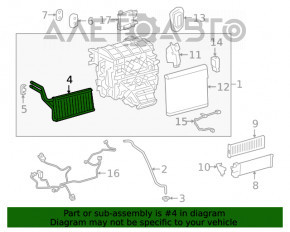 Radiatorul de încălzire a încălzitorului pentru Lexus ES250 ES300h ES350 19-