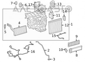 Radiatorul de încălzire a încălzitorului pentru Lexus ES250 ES300h ES350 19-