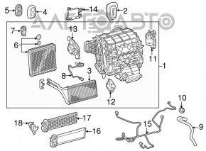 Radiatorul încălzitorului pentru încălzirea Lexus RX350 RX450h 16-22