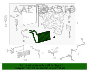 Radiatorul încălzitorului pentru încălzirea Lexus NX200t NX300 NX300h 15-21