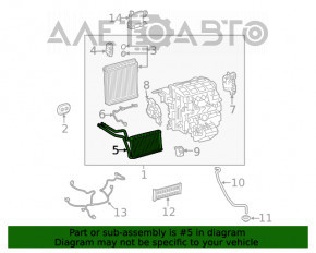 Radiatorul încălzitorului pentru Toyota Prius 50 16-