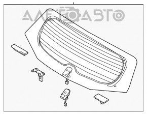 Стекло заднее двери багажника Kia Niro 17-22