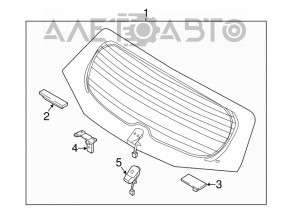 Geam spate portbagaj Kia Niro 17-22