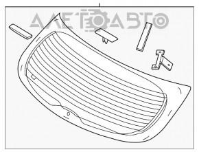 Стекло заднее двери багажника Hyundai Santa FE 19-
