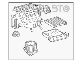 Corpul ventilatorului gol, partea dreaptă a Toyota Solara 04-08.