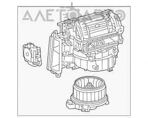 Корпус печки голый Lexus RX350 10-15