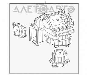 Печка в сборе Toyota Highlander 11-13 hybrid