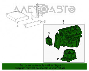 Corpul ventilatorului este gol, partea dreaptă a unui Lexus RX450h 10-15