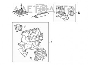 Corpul ventilatorului gol, partea dreaptă Lexus CT200h 11-17.