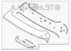 Spoilerul portbagajului Hyundai Santa FE 19- OEM nou KOR