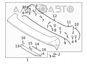 Spoilerul portbagajului Hyundai Santa FE 19- OEM nou KOR