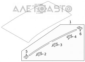 Capota stângă a acoperișului Hyundai Santa FE 19-