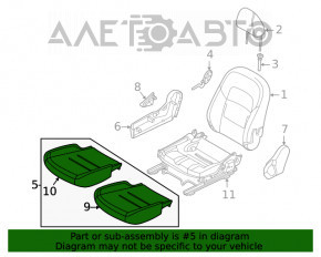 Пассажирское сидение Nissan Sentra 20- без airbag, механич, тряпка черн