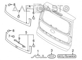 Moldura portbagajului Kia Soul 14-18 fără cameră