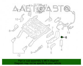 Controlul lombar al scaunului șoferului Infiniti JX35 QX60 13-