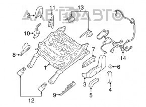 Controlul lombar al scaunului șoferului Infiniti JX35 QX60 13-