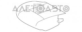 Scaun de pasager Nissan Rogue 14-20 fără airbag, manual, material textil negru, tip 2