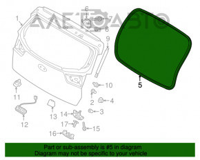 Garnitura de cauciuc pentru ușa portbagajului Kia Niro 17-22
