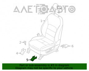 Capacul suportului scaunului șoferului dreapta față Infiniti QX50 19-