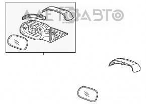 Зеркало боковое левое Kia Niro 17-22 поворотник, с памятью