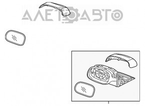 Зеркало боковое левое Kia Niro 17-22 HEV, PHEV