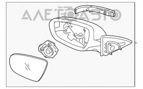 Зеркало боковое правое Kia Optima 14-15 рест 6 пинов