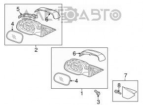 Oglindă laterală dreapta Kia Soul 14-19