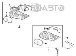 Oglindă laterală dreapta Kia Niro 17-22, 10 pini, argintie, semnalizator, BSM