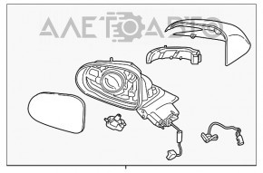 Зеркало боковое правое Hyundai Santa FE 19- BSM