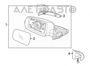 Semnalizatorul de pe oglinda dreapta Kia Sorento 10-15, nou, original OEM.