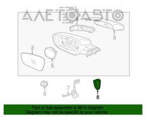 Крышка зеркала внутренняя передняя левая Kia Forte 4d 14-18