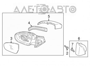 Capac oglindă interioară stânga Hyundai Tucson 16-20